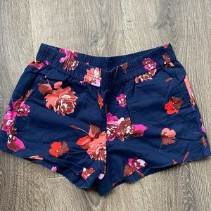 Jcrew floral pull on shorts